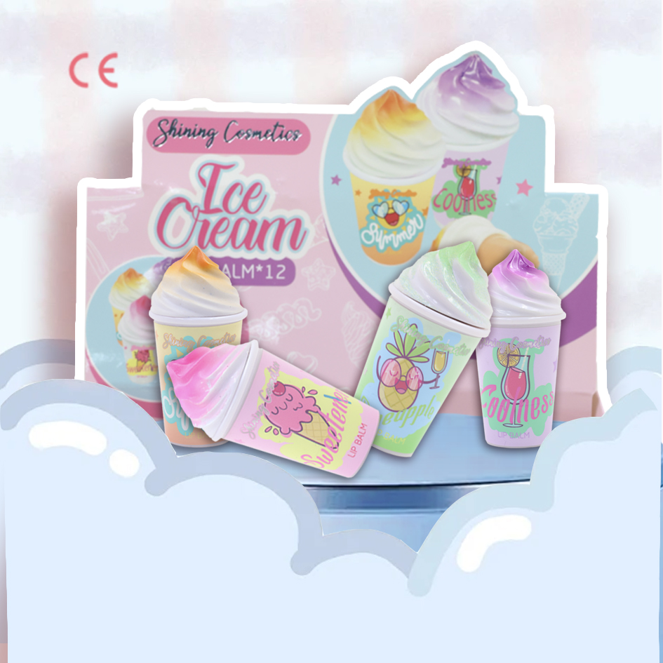 12-Piece High Quality Factory-Made Ice Cream Lipstick Makeup Set